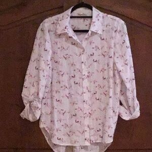 FABULOUS Fabric, 100% cotton, Jane and Delancey Blouse, size L, NWOT